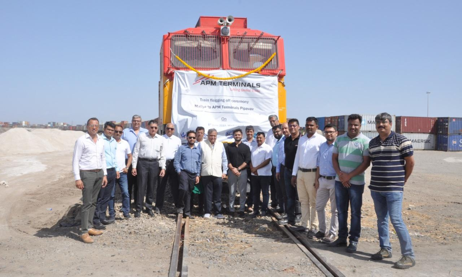 Maersk s first train from ceramics heartland Morbi reach APM Pipavav