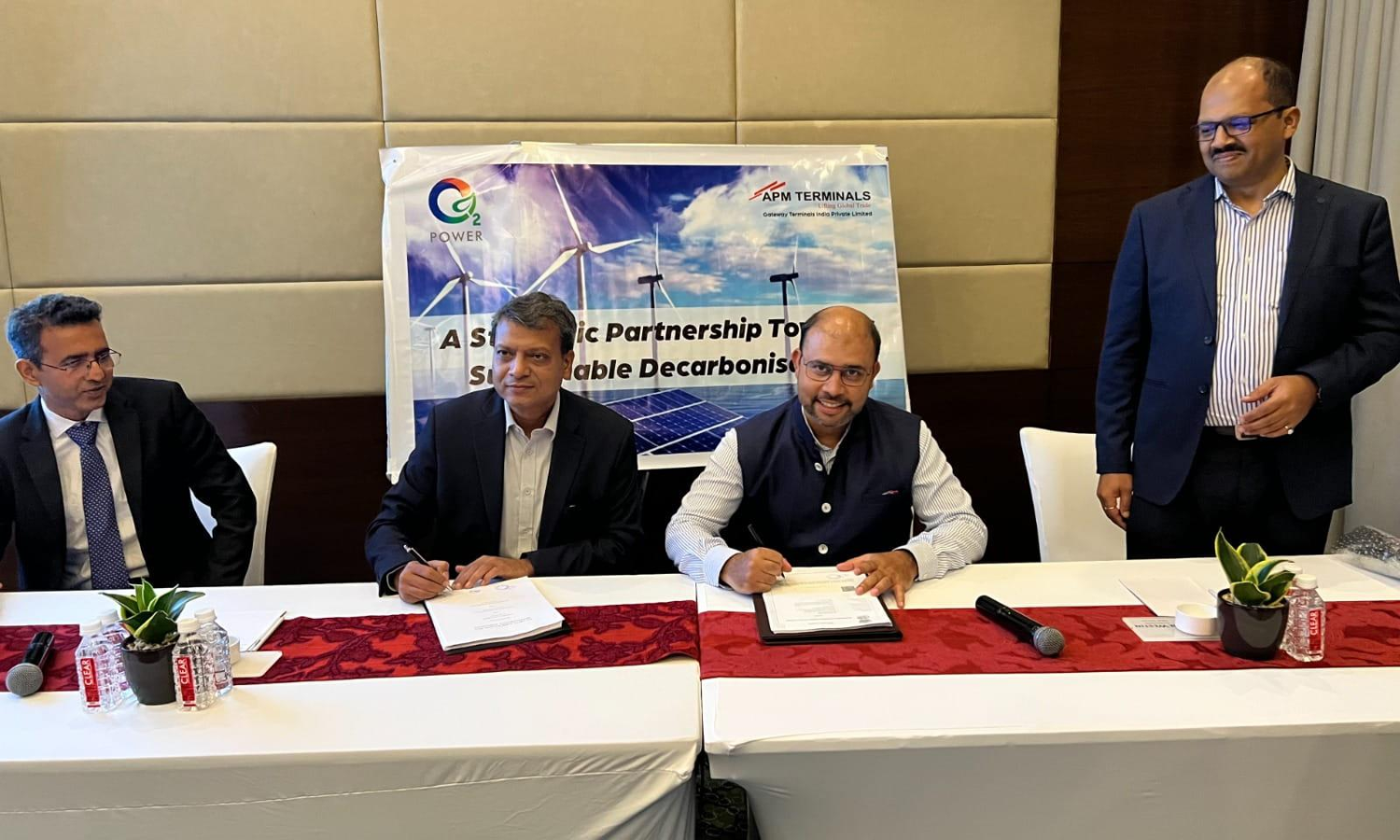 APM Terminals Mumbai O2 Power sign green energy partnership