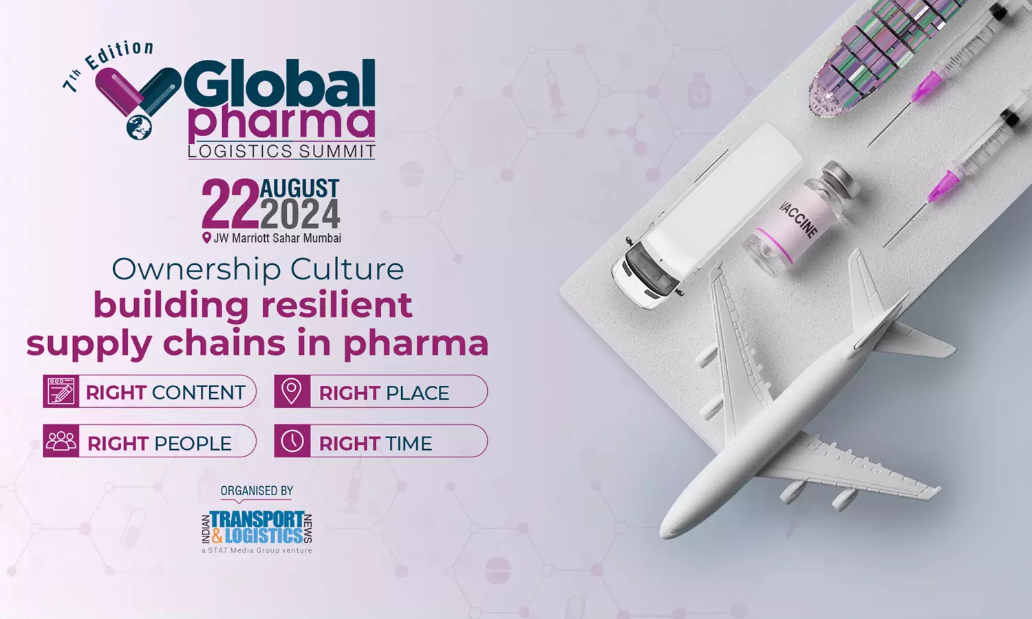 Global Pharma Logistics Summit | 22nd August 2024 | JW Marriott Mumbai Sahar