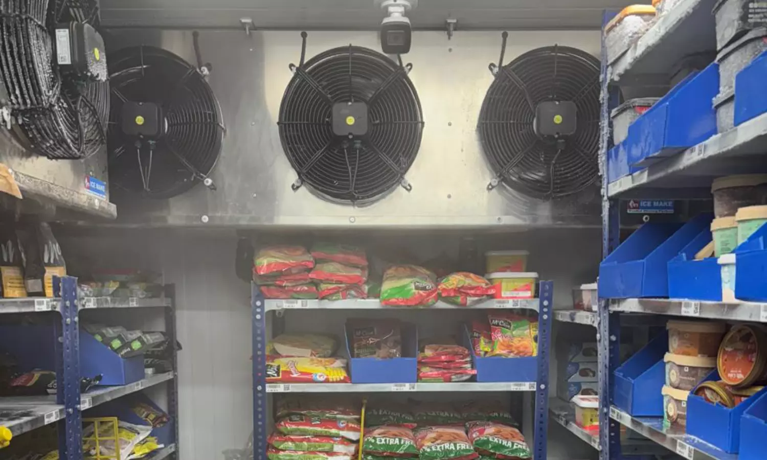 Deep freezing room for products like ice cream